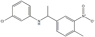 3-chloro-N-[1-(4-methyl-3-nitrophenyl)ethyl]aniline Struktur