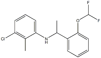 3-chloro-N-{1-[2-(difluoromethoxy)phenyl]ethyl}-2-methylaniline Struktur