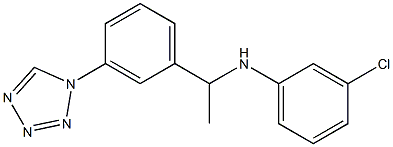 3-chloro-N-{1-[3-(1H-1,2,3,4-tetrazol-1-yl)phenyl]ethyl}aniline Struktur