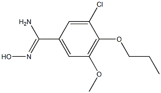 3-chloro-N'-hydroxy-5-methoxy-4-propoxybenzenecarboximidamide Struktur