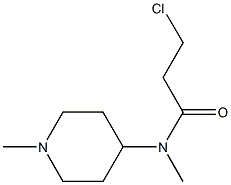 3-chloro-N-methyl-N-(1-methylpiperidin-4-yl)propanamide Struktur