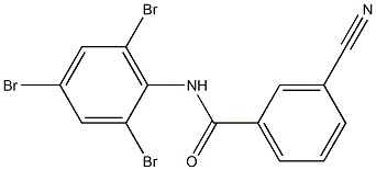 3-cyano-N-(2,4,6-tribromophenyl)benzamide Struktur