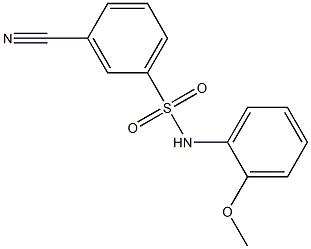 3-cyano-N-(2-methoxyphenyl)benzenesulfonamide Struktur