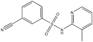 3-cyano-N-(3-methylpyridin-2-yl)benzene-1-sulfonamide Struktur