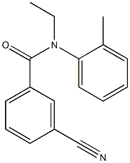 3-cyano-N-ethyl-N-(2-methylphenyl)benzamide Struktur