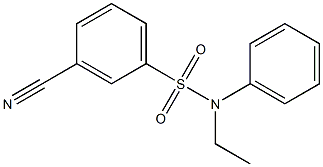 3-cyano-N-ethyl-N-phenylbenzenesulfonamide Struktur