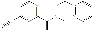 3-cyano-N-methyl-N-[2-(pyridin-2-yl)ethyl]benzamide Struktur