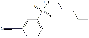 3-cyano-N-pentylbenzenesulfonamide Struktur