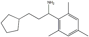 3-cyclopentyl-1-(2,4,6-trimethylphenyl)propan-1-amine Struktur