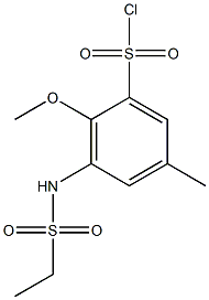 3-ethanesulfonamido-2-methoxy-5-methylbenzene-1-sulfonyl chloride Struktur