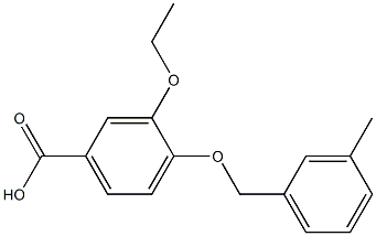 3-ethoxy-4-[(3-methylphenyl)methoxy]benzoic acid Struktur