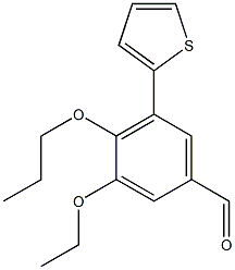 3-ethoxy-4-propoxy-5-thien-2-ylbenzaldehyde Struktur