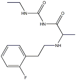 3-ethyl-1-(2-{[2-(2-fluorophenyl)ethyl]amino}propanoyl)urea Struktur