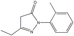 3-ethyl-1-(2-methylphenyl)-4,5-dihydro-1H-pyrazol-5-one Struktur