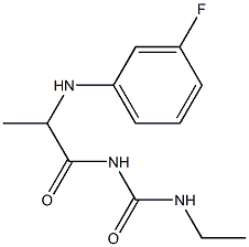 3-ethyl-1-{2-[(3-fluorophenyl)amino]propanoyl}urea Struktur