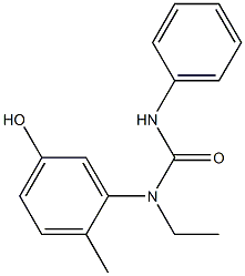 3-ethyl-3-(5-hydroxy-2-methylphenyl)-1-phenylurea Struktur