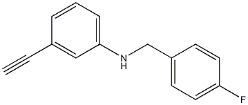 3-ethynyl-N-[(4-fluorophenyl)methyl]aniline Struktur