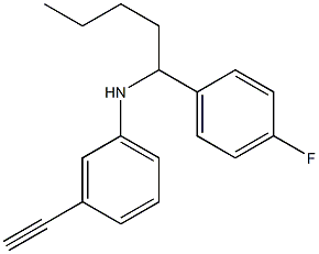 3-ethynyl-N-[1-(4-fluorophenyl)pentyl]aniline Struktur