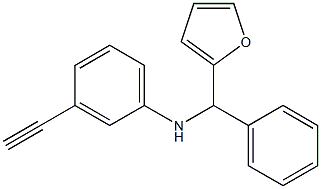 3-ethynyl-N-[furan-2-yl(phenyl)methyl]aniline Struktur