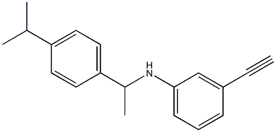 3-ethynyl-N-{1-[4-(propan-2-yl)phenyl]ethyl}aniline Struktur