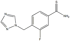 3-fluoro-4-(1H-1,2,4-triazol-1-ylmethyl)benzenecarbothioamide Struktur