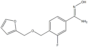 3-fluoro-4-[(2-furylmethoxy)methyl]-N'-hydroxybenzenecarboximidamide Struktur