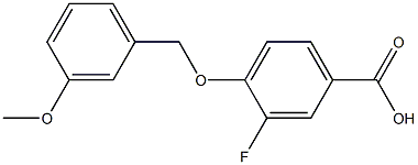 3-fluoro-4-[(3-methoxyphenyl)methoxy]benzoic acid Struktur