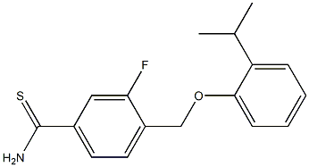 3-fluoro-4-[2-(propan-2-yl)phenoxymethyl]benzene-1-carbothioamide Struktur