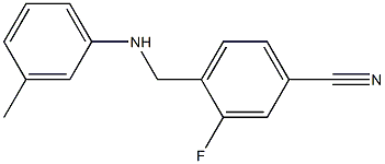 3-fluoro-4-{[(3-methylphenyl)amino]methyl}benzonitrile Struktur