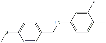 3-fluoro-4-methyl-N-{[4-(methylsulfanyl)phenyl]methyl}aniline Struktur