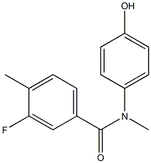 3-fluoro-N-(4-hydroxyphenyl)-N,4-dimethylbenzamide Struktur