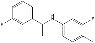 3-fluoro-N-[1-(3-fluorophenyl)ethyl]-4-methylaniline Struktur