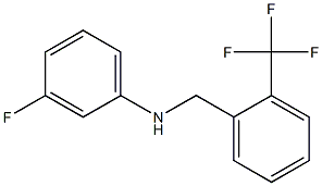 3-fluoro-N-{[2-(trifluoromethyl)phenyl]methyl}aniline Struktur