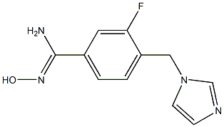 3-fluoro-N'-hydroxy-4-(1H-imidazol-1-ylmethyl)benzenecarboximidamide Struktur