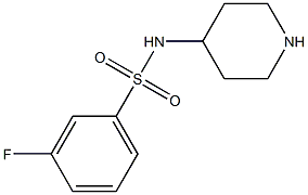 3-fluoro-N-piperidin-4-ylbenzenesulfonamide Struktur