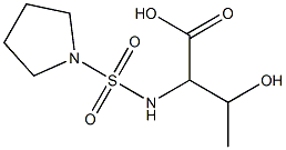 3-hydroxy-2-[(pyrrolidine-1-sulfonyl)amino]butanoic acid Struktur