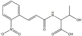 3-hydroxy-2-{[(2E)-3-(2-nitrophenyl)prop-2-enoyl]amino}butanoic acid Struktur