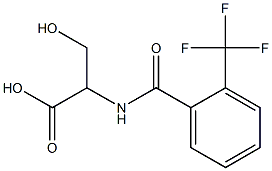 3-hydroxy-2-{[2-(trifluoromethyl)benzoyl]amino}propanoic acid Struktur