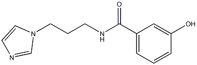 3-hydroxy-N-[3-(1H-imidazol-1-yl)propyl]benzamide Struktur