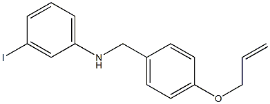 3-iodo-N-{[4-(prop-2-en-1-yloxy)phenyl]methyl}aniline Struktur