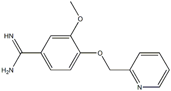 3-methoxy-4-(pyridin-2-ylmethoxy)benzenecarboximidamide Struktur