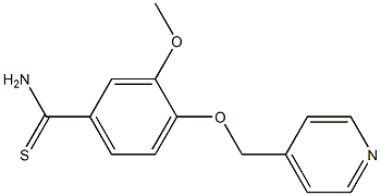 3-methoxy-4-(pyridin-4-ylmethoxy)benzenecarbothioamide Struktur