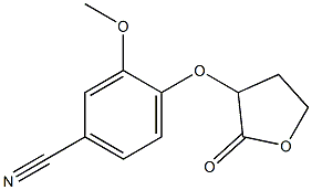 3-methoxy-4-[(2-oxooxolan-3-yl)oxy]benzonitrile Struktur