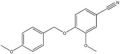 3-methoxy-4-[(4-methoxybenzyl)oxy]benzonitrile Struktur