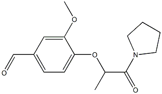 3-methoxy-4-{[1-oxo-1-(pyrrolidin-1-yl)propan-2-yl]oxy}benzaldehyde Struktur