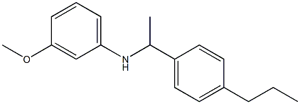 3-methoxy-N-[1-(4-propylphenyl)ethyl]aniline Struktur