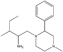 3-methyl-1-(4-methyl-2-phenylpiperazin-1-yl)pentan-2-amine Struktur