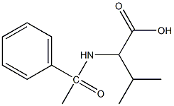 3-methyl-2-(1-phenylacetamido)butanoic acid Struktur