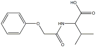 3-methyl-2-(2-phenoxyacetamido)butanoic acid Struktur