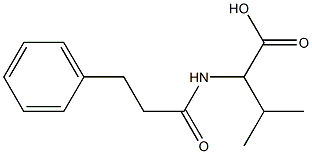 3-methyl-2-[(3-phenylpropanoyl)amino]butanoic acid Struktur